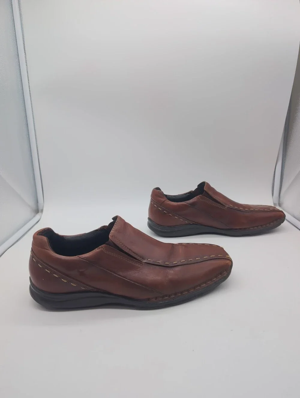 PIKOLINOS Men’s Brown Leather Slip-On Loafers EU 43 (US 10)